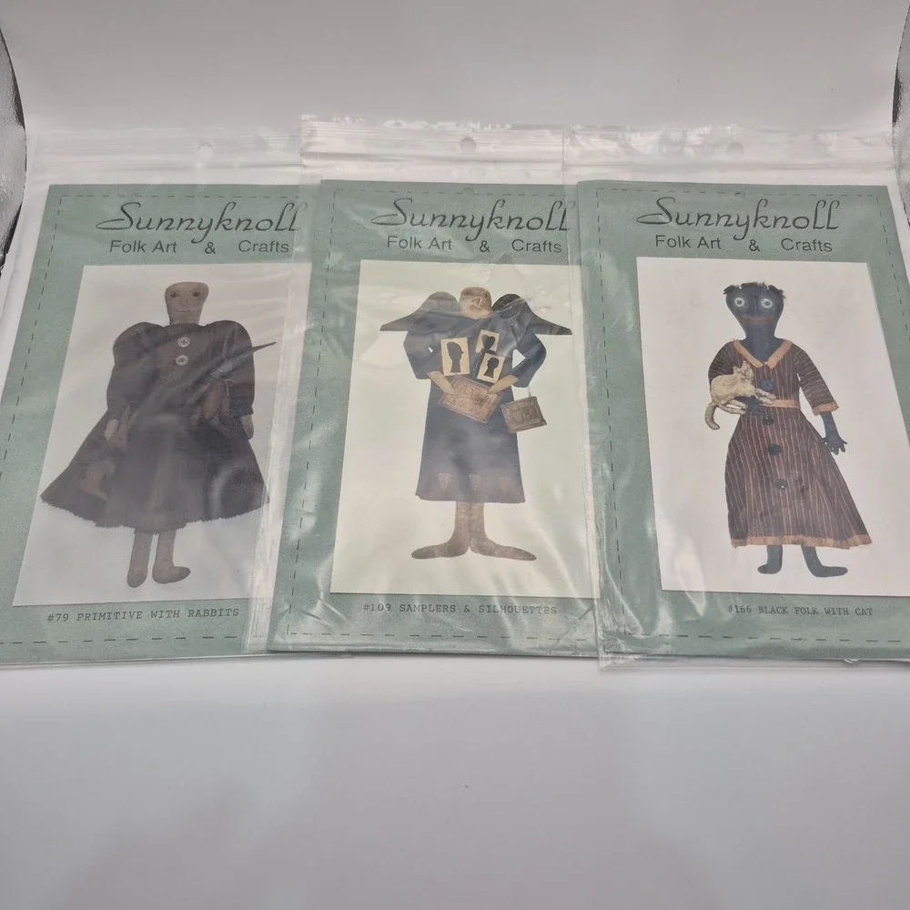 VTG Sunnyknoll Folk Art & Crafts Lot Of 3 #70, #109, & #166